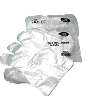 Γάντια πλαστικά μίας χρήσης 100TEM