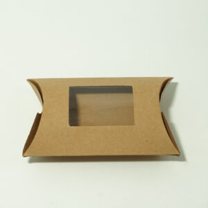 Χάρτινο Κουτί Μαξιλαράκι Με Παράθυρο 12x8cm