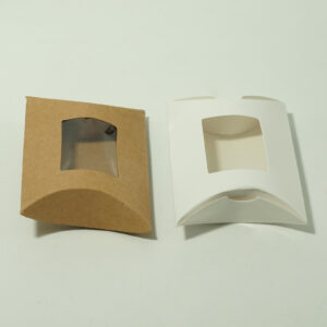 Χάρτινο Κουτί Μαξιλαράκι Με Παράθυρο 9×6.5cm